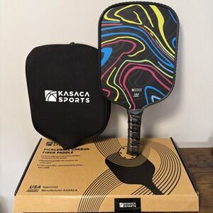 NEW Kasaca Sports Pickleball Paddle T-700 Woven Carbon Fiber w/Cover, 13mm Thick